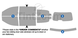 2010 Dodge Grand Caravan Mini Van Window Tint Kit