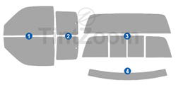 1995 Dodge Ram 4 Door Quad Cab Window Tint Kit