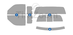2000 Dodge Ram 4 Door Club Cab Window Tint Kit