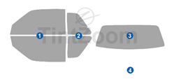 1993 Dodge Shadow 2 Door Hatchback Window Tint Kit