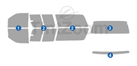 1990 Ford Aerostar Extended Van Window Tint Kit