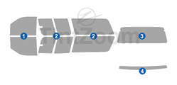 1992 Ford Aerostar Extended Van Window Tint Kit