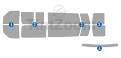 2009 Ford Econoline E-Series Extended Van Window Tint Kit