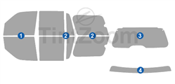 2004 Ford Expedition 4 Door SUV Window Tint Kit