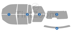 2008 Ford Explorer 4 Door SUV Window Tint Kit