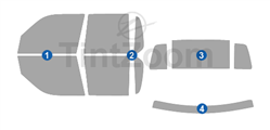 2002 Ford Explorer Sport Trac 4 Door Truck Window Tint Kit