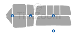 1990 Ford F150 2 Door Super Cab Window Tint Kit