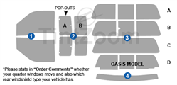 2010 Ford F350 2 Door Extended Cab Window Tint Kit