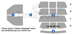 2014 Ford F650 2 Door Standard Cab Window Tint Kit