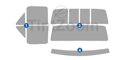 1982 Ford F350 2 Door Standard Cab Window Tint Kit