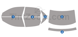 2008 Audi RS4 4 Door Sedan Window Tint Kit