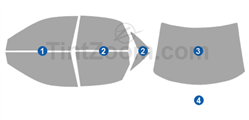 2002 Audi S4 4 Door Sedan Window Tint Kit