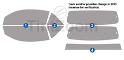 2014 Ford Mustang 2 Door Convertible Window Tint Kit
