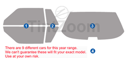 1980 Ford Mustang 2 Door Coupe Window Tint Kit