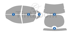 2005 Ford Taurus 4 Door Sedan Window Tint Kit