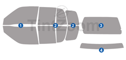 1997 Geo Tracker 4 Door Hardtop Window Tint Kit