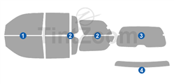 2004 GMC Envoy XL 4 Door SUV Window Tint Kit