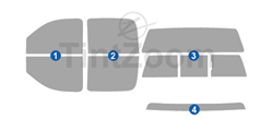 2013 GMC Sierra Hybrid 4 Door Crew Cab Window Tint Kit