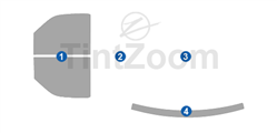2004 GMC Topkick C5500 2 Door Conventional Cab (Front Only) Window Tint Kit