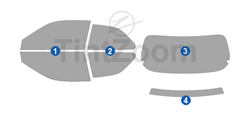 1996 Honda Civic 2 Door Hatch Window Tint Kit