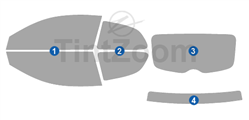 2010 Hyundai Accent 2 Door Hatch Window Tint Kit
