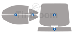 2004 Hyundai Tiburon 2 Door Hatch Window Tint Kit
