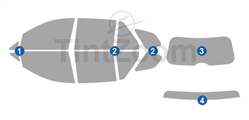 2011 Kia Rondo 4 Door Hatch Window Tint Kit