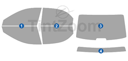 2009 Kia Spectra 4 Door Sedan Window Tint Kit