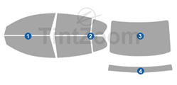 2009 Lexus GS 4 Door Sedan Window Tint Kit