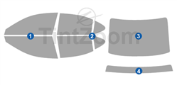 2012 Lexus IS 4 Door Sedan Window Tint Kit