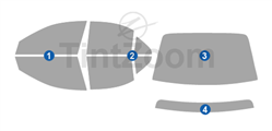 2000 Lincoln LS 4 Door Sedan Window Tint Kit