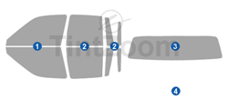 1993 Lincoln Town Car 4 Door Sedan Window Tint Kit