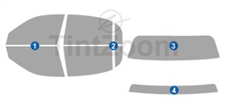 2011 Lincoln Town Car 4 Door Sedan Window Tint Kit