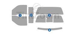 2007 Ford F250 2 Door Extended Cab Window Tint Kit