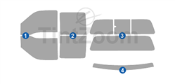 2001 Ford F350 4 Door Crew Cab Window Tint Kit