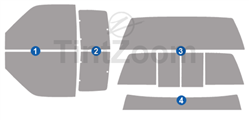 1991 GMC Sierra 2 Door Extended Cab Window Tint Kit