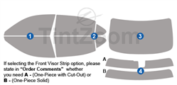 2014 Lexus LS LONG 4 Door Sedan Window Tint Kit