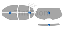 2001 Lincoln Continental 4 Door Sedan Window Tint Kit