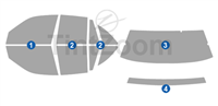 1992 Mercury Grand Marquis 4 Door Sedan Window Tint Kit