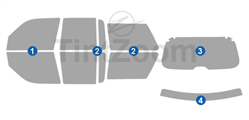 2001 Mercury Mountaineer 4 Door SUV Window Tint Kit
