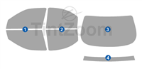 1995 Mercury Mystique 4 Door Sedan Window Tint Kit
