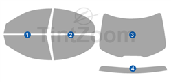1999 Mercury Sable 4 Door Sedan Window Tint Kit