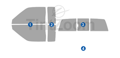 1991 Nissan 850 2 Door Extended Cab Window Tint Kit