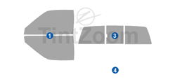 1997 Nissan 850 2 Door Standard Cab Window Tint Kit