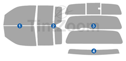 2010 Nissan Frontier 4 Door Crew Cab Window Tint Kit