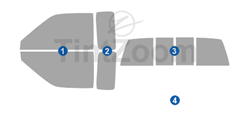 1990 Nissan Pickup 2 Door Extended Cab Window Tint Kit