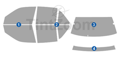 1996 Oldsmobile Achieva 4 Door Sedan Window Tint Kit