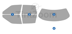 1985 Oldsmobile Cutlass Ciera 4 Door Sedan Window Tint Kit