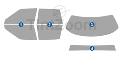 1992 Oldsmobile Cutlass Ciera 4 Door Sedan Window Tint Kit