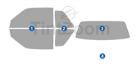 1987 Plymouth Sundance 2 Door Hatch Window Tint Kit